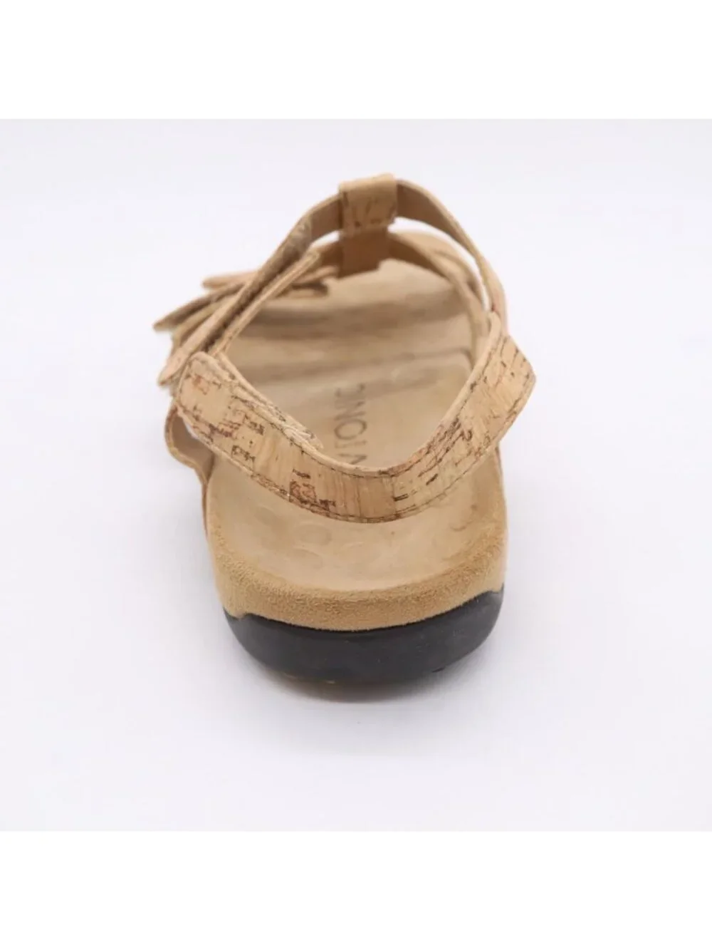 Vionic Sandals Amber Cork Strappy Women's Sz 6 Tan Comfort Orthotic Casual